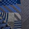 Плед синьо-сірий вовняно-віскозний Shingora  - фото