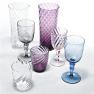Келих скляний для вина сизого кольору Torson Zafferano  - фото