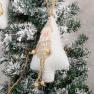 Ткані новорічні іграшки у вигляді білих ялинок, набір 3 шт. EDG  - фото