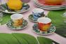 Набір з 2-х кавових порцелянових чашок "Тропічні квіти" Brandani  - фото