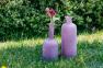 Пляшка-ваза з пурпурного матового скла з високою шийкою Light and Living  - фото