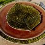 Десертна темно-зелена тарілка "Листок Гортензії" Costa Nova  - фото