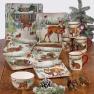 Новорічні чашки для чаю з малюнками тварин "Зимовий ліс" набір 4 шт. Certified International  - фото