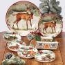 Набір супових тарілок з малюнком на новорічну тематику "Зимовий ліс" 4 шт. Certified International  - фото