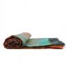 Плед з візерунком різнокольоровий з вовни та бавовни Zen Desire Shingora  - фото