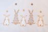 Пасхальний наперон із вишитими фігурками кроликів «Світле свято» Villa Grazia  - фото