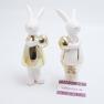 Дві статуетки великодніх кроликів із серії кераміки Golden shine HOFF Interieur  - фото