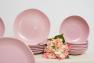 Тарілка для супу Comtesse Milano Ritmo рожева 21 см  - фото