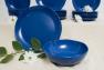 Столовий сервіз кераміки синього кольору на 6 персон Comtesse Milano  - фото
