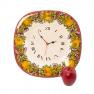 Керамічний настінний годинник, декорований ручним розписом, Melograno L´Antica Deruta  - фото