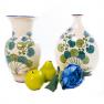 Оригінальна ваза з вузьким шийком Malva із серії кераміки «Ботаніка» L´Antica Deruta  - фото