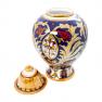 Висока ваза із кришкою з колекції керамічного декору Lustro Antico L´Antica Deruta  - фото
