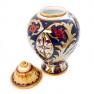 Керамічна ваза з кришкою, прикрашена ручним розписом Lustro Antico L´Antica Deruta  - фото