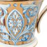Керамічна ваза у формі великого кубка з крученими ручками Oro Antico L´Antica Deruta  - фото