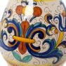 Керамічна ваза ручного виготовлення з барвистим малюнком Ricco L´Antica Deruta  - фото