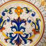 Тарілка декоративна з кераміки з ексклюзивним розписом Ricco L´Antica Deruta  - фото