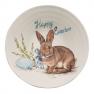 Глибока тарілка для супу з блакитним написом «Великодній кролик» Ceramica Cuore  - фото