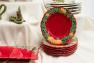 Сервіз столовий червоно-білий "Різдвяна гірлянда" Bordallo  - фото