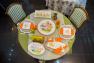 Прямокутна велика таріль для великоднього столу «Кролича сімейка» Ceramica Cuore  - фото