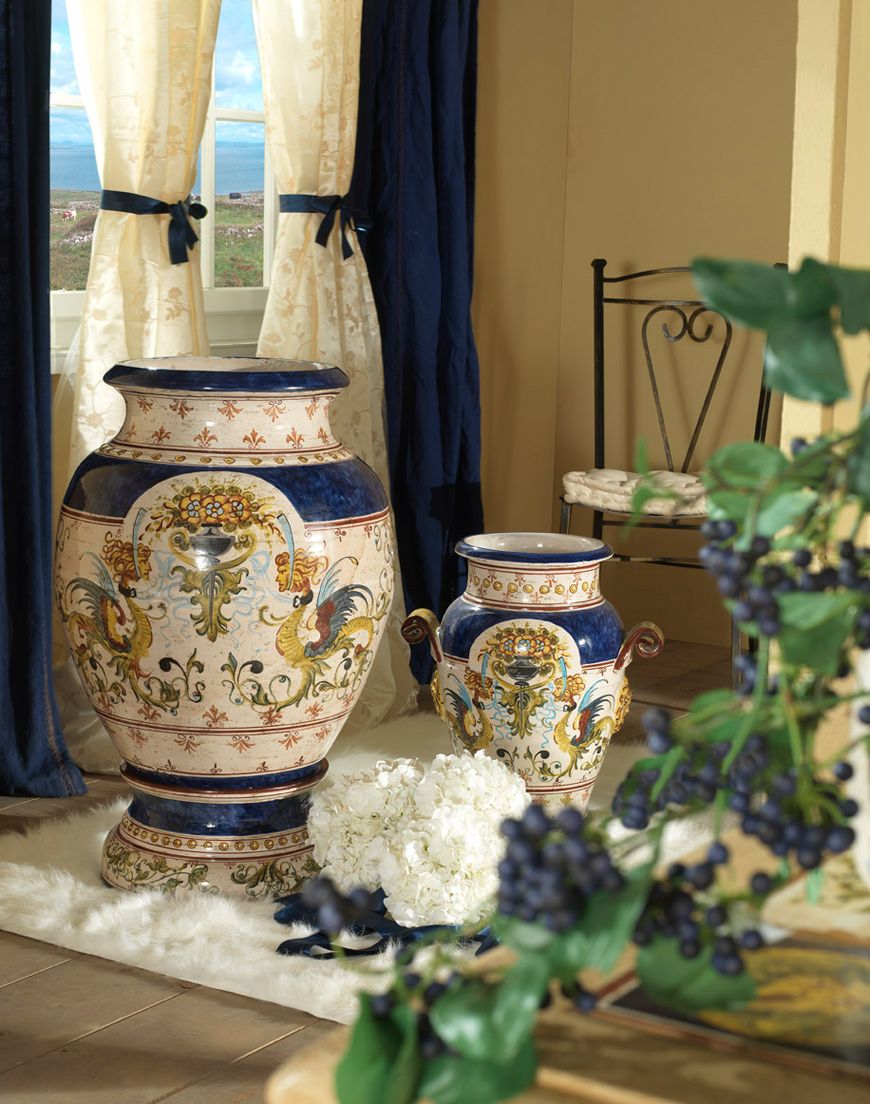 Напольные вазы для интерьера — фото декора