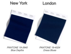 Базовые цвета Pantone: Blue Depths и Dress Blues
