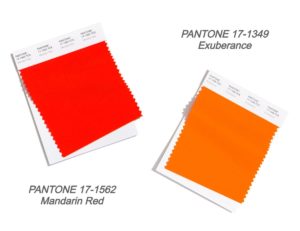 Основные цвета Pantone: Mandarin Red и Exuberance