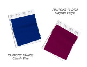 NYFW палитра Pantone: Classic Blue и Magenta Purple