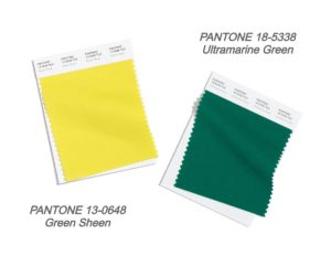 NYFW палитра Pantone: Green Sheen и Ultramarine Green